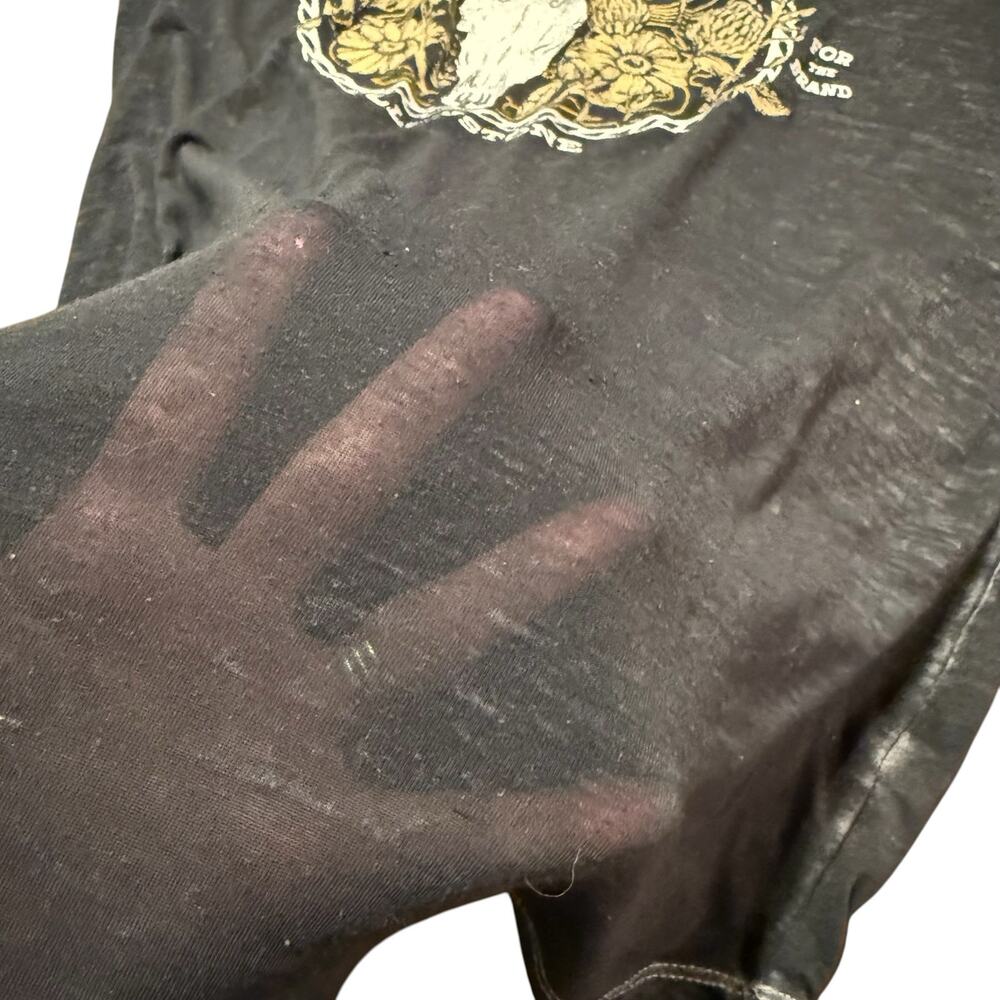 Dutton Ranch Yellowstone black tee, semi sheer, protect the family, Size S - Picture 2 of 5
